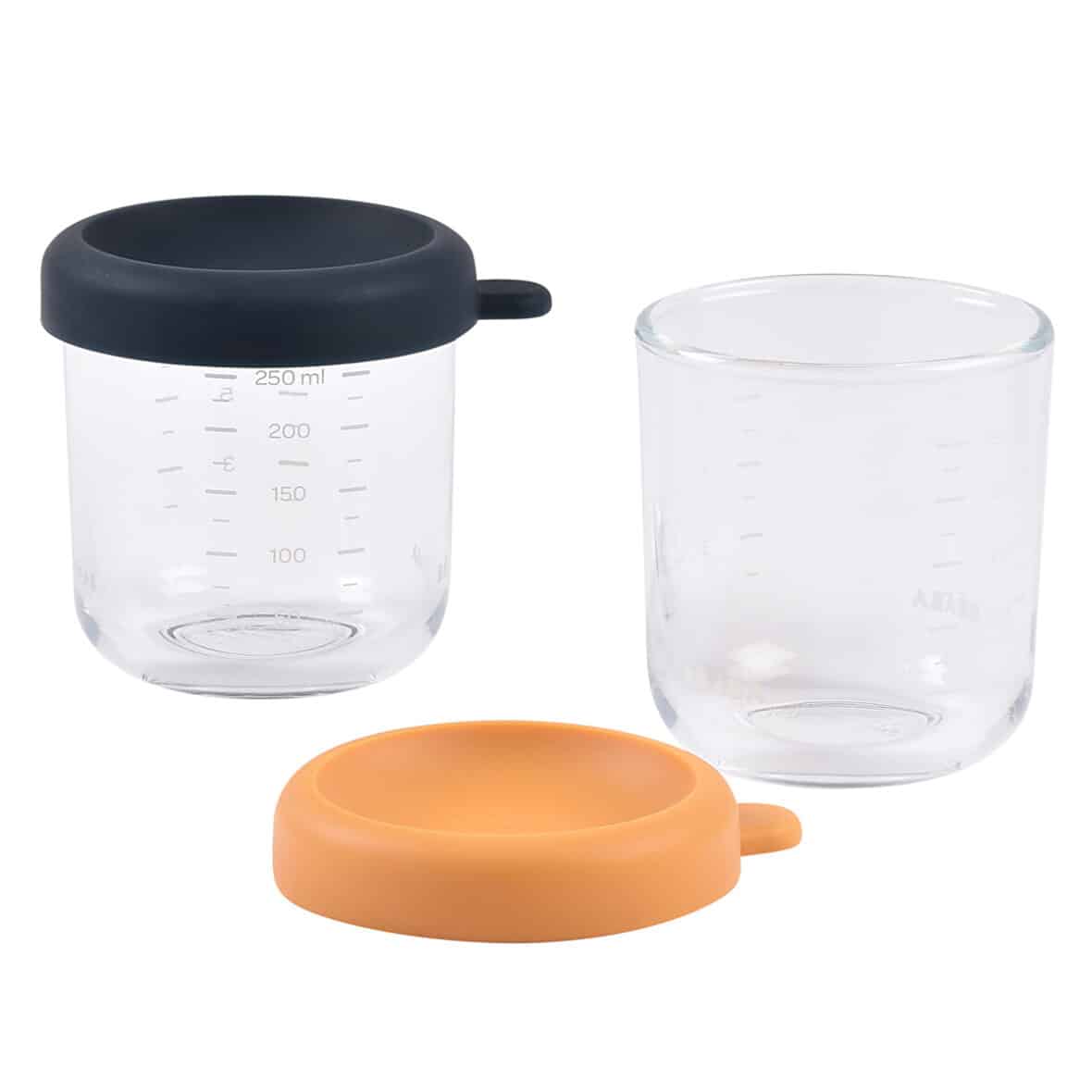 Beaba Lot de 2 Portions Verre 250 ml – Night Blue & Honey – 3 – bebemaman.ma
