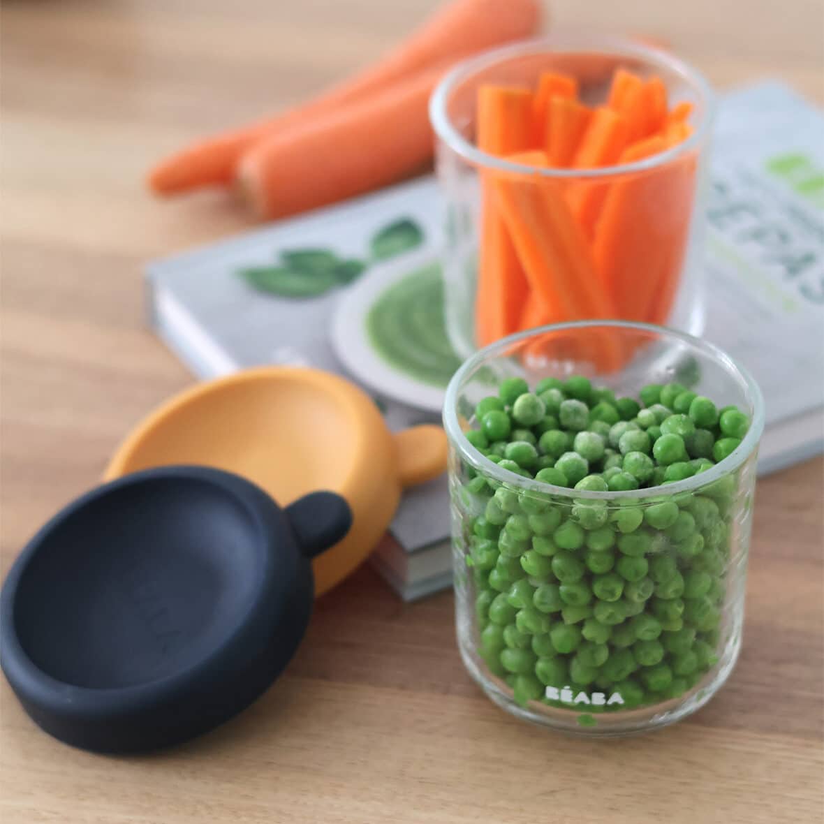 Beaba Lot de 2 Portions Verre 250 ml – Night Blue & Honey – 4 – bebemaman.ma