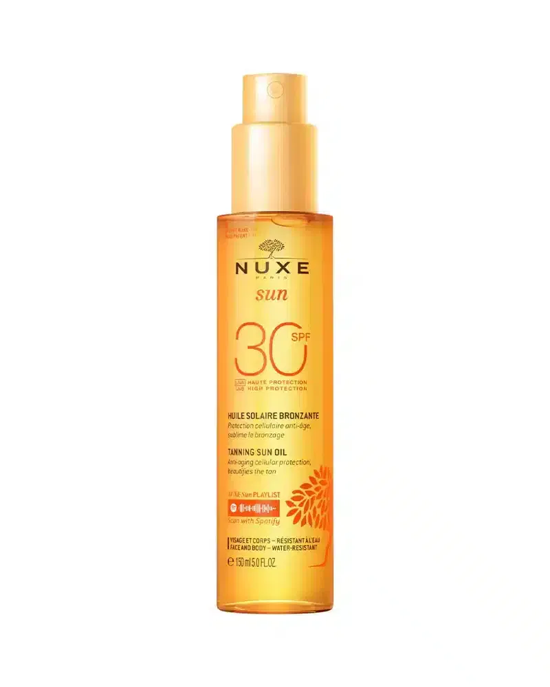 Nuxe Huile Solaire Bronzante Haute Protection SPF30 visage et corps – 150ml
