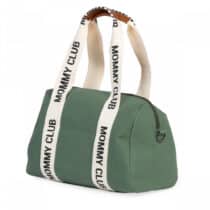 Childhome Sac à langer Mommy Club Signature Canvas Vert - 2 - bebemaman.ma