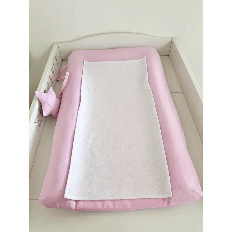 Matelas à langer imperméable avec housse – Rose