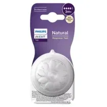 Découvrez Philips Avent Lot de 2 tétines Natural Response 3 mois+ débit moyen pour un repas sans coliques. Idéal pour allier sein et biberon dès 3 mois !