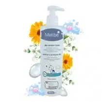 Découvrez le Gel Lavant Doux Melibé 500ml, conçu pour la peau délicate de bébé avec 97 % d’ingrédients naturels. Sans sulfates, il hydrate, apaise et respecte l'équilibre épidermique. Offrez à votre bébé un bain de douceur et de confort prolongé.