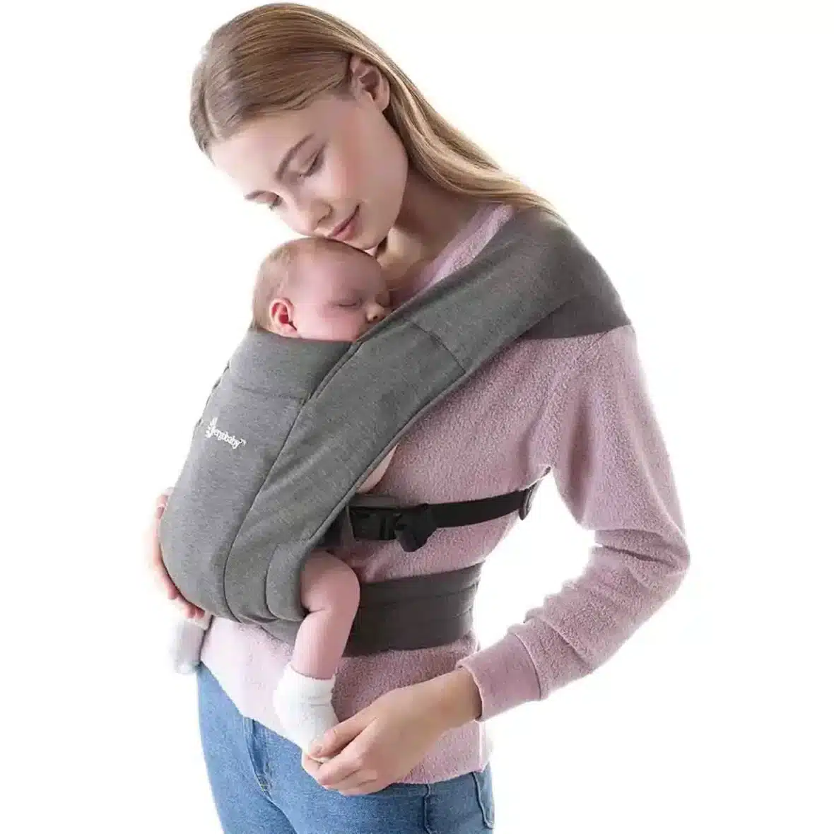 Ergobaby Porte bébé Embrace Bruyère Gris-bebemaman (2)