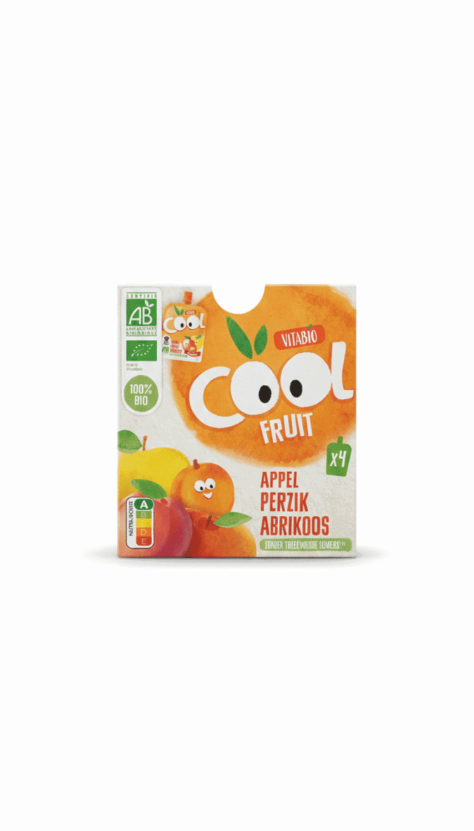 Vitabio Cool Fruits Pomme Peche Abricot 4x90g