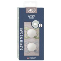 Bibs Lot de 2 Sucettes Supreme Symétrique Silicone Glow Sage / Cloud 6-18 mois prix Maroc | Bebemaman.ma