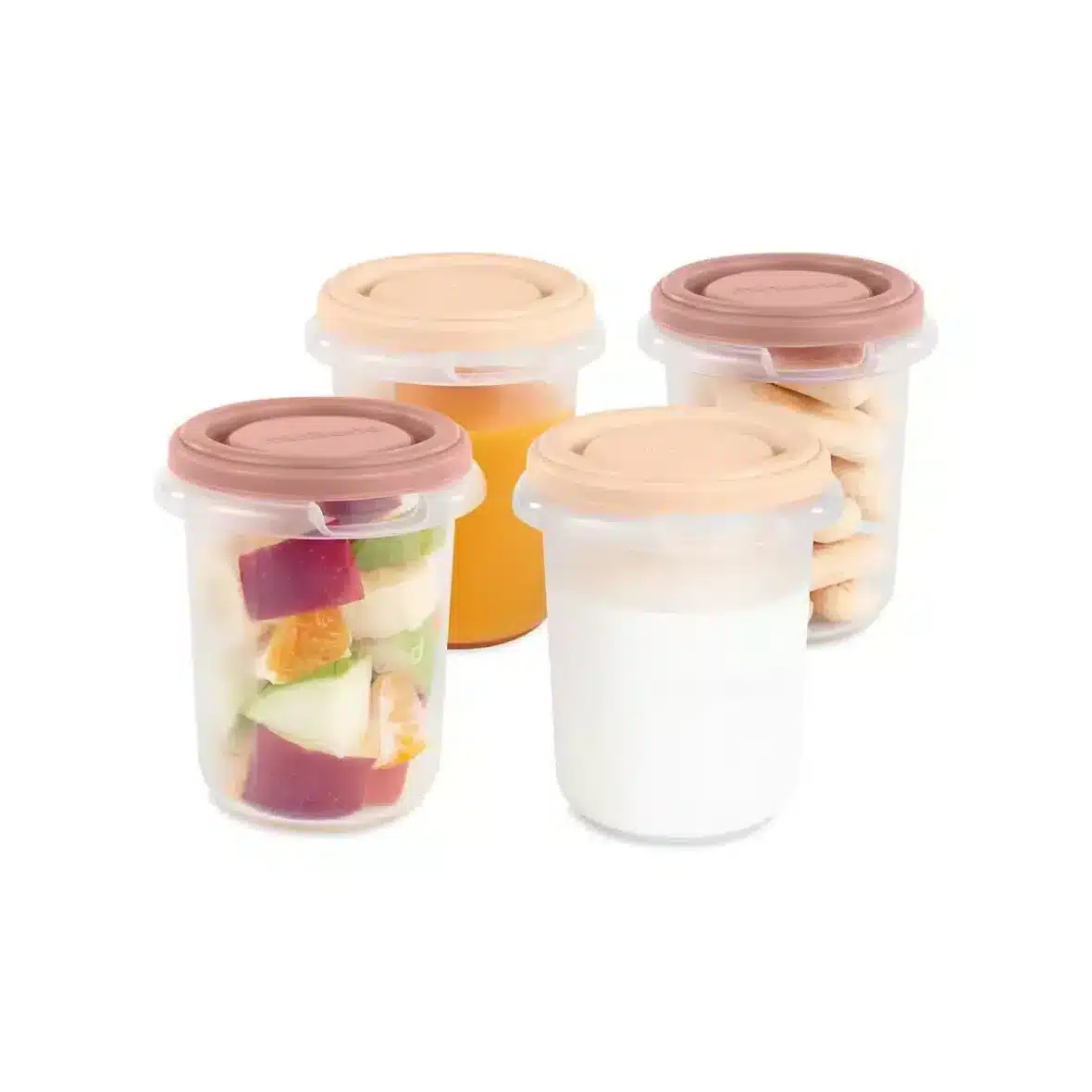 Miniland Pots de Conservation Hermétique Valencia 250ml – Lot de 4