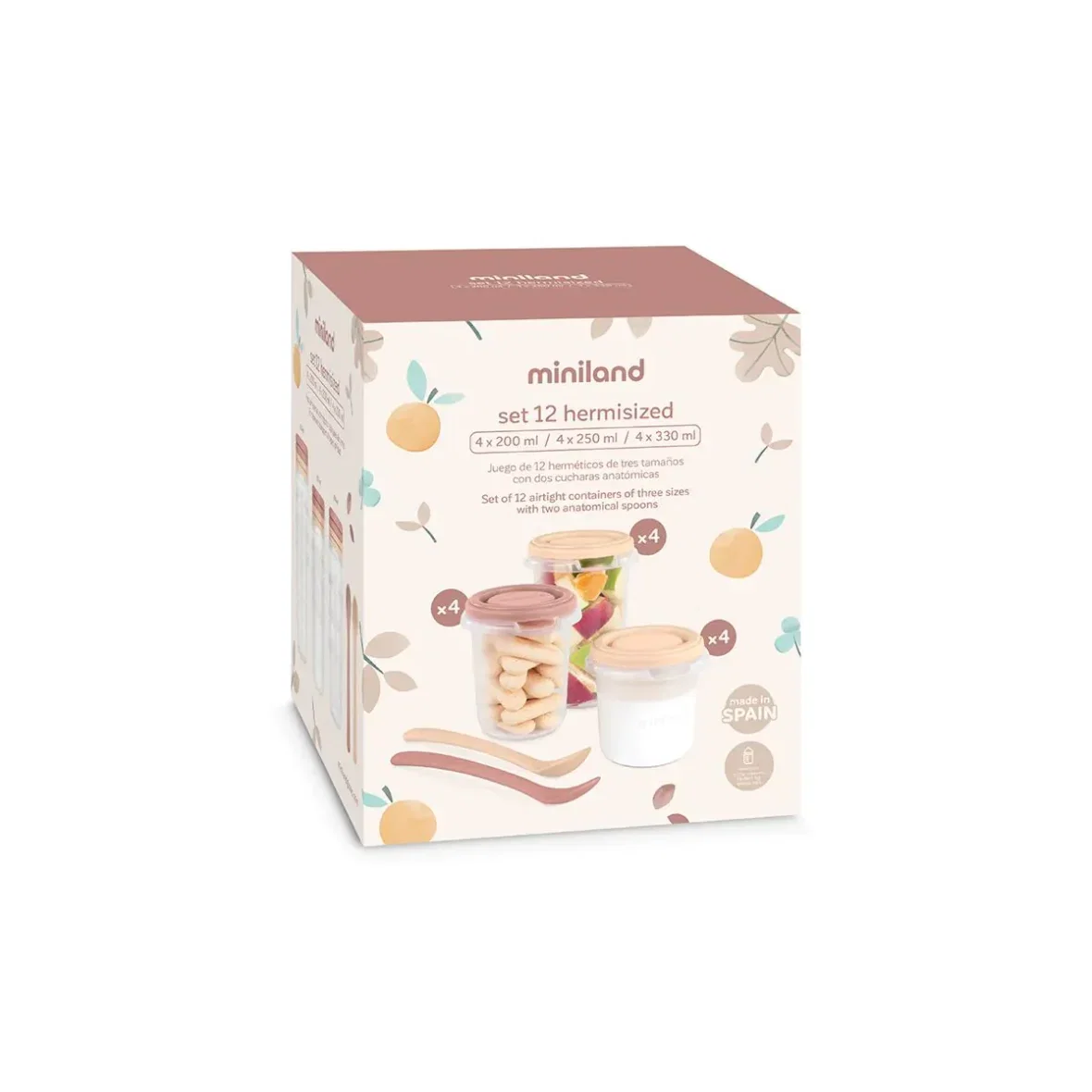 Bebemaman Miniland Set 12 Pots de conservation hermétiques Valencia 3
