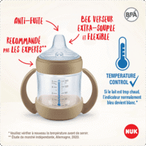 Bebemaman Nuk Tasse d’apprentissage for Nature 150ml avec Temperature Control