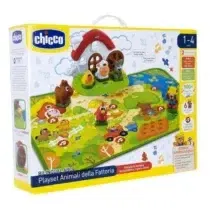 Découvrez le Tapis Interactif Chicco Animaux de la Ferme bilingue : 900 sons et phrases, 6 figurines, apprentissage français-anglais. Idéal 1-4 ans. Livraison Maroc.