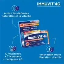 Retrouvez FORTE PHARMA IMMUVIT’4G Multivitamines et Immunité 30 Comprimès aux meilleurs prix sur Bebemaman.ma . Livraison à domicile partout au Maroc.
