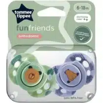 Retrouvez Tommee Tippee Lot de 2 sucettes Fun friends orthodontic 6-18m Bleu aux meilleurs prix sur Bebemaman.ma . Livraison à domicile partout au Maroc. Paiement à la livraison.