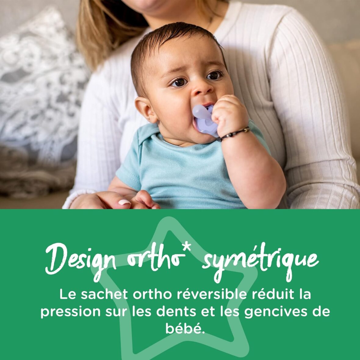 Bebemaman Tommee Tippee Lot de 2 sucettes ultralight 6-18mois 1