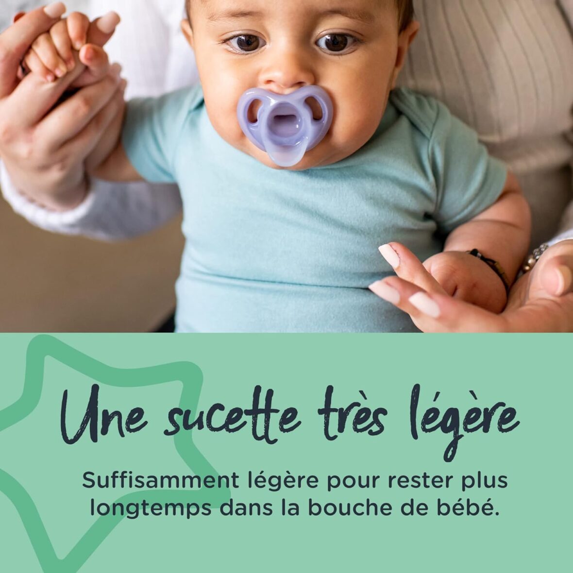 Bebemaman Tommee Tippee Lot de 2 sucettes ultralight 6-18mois