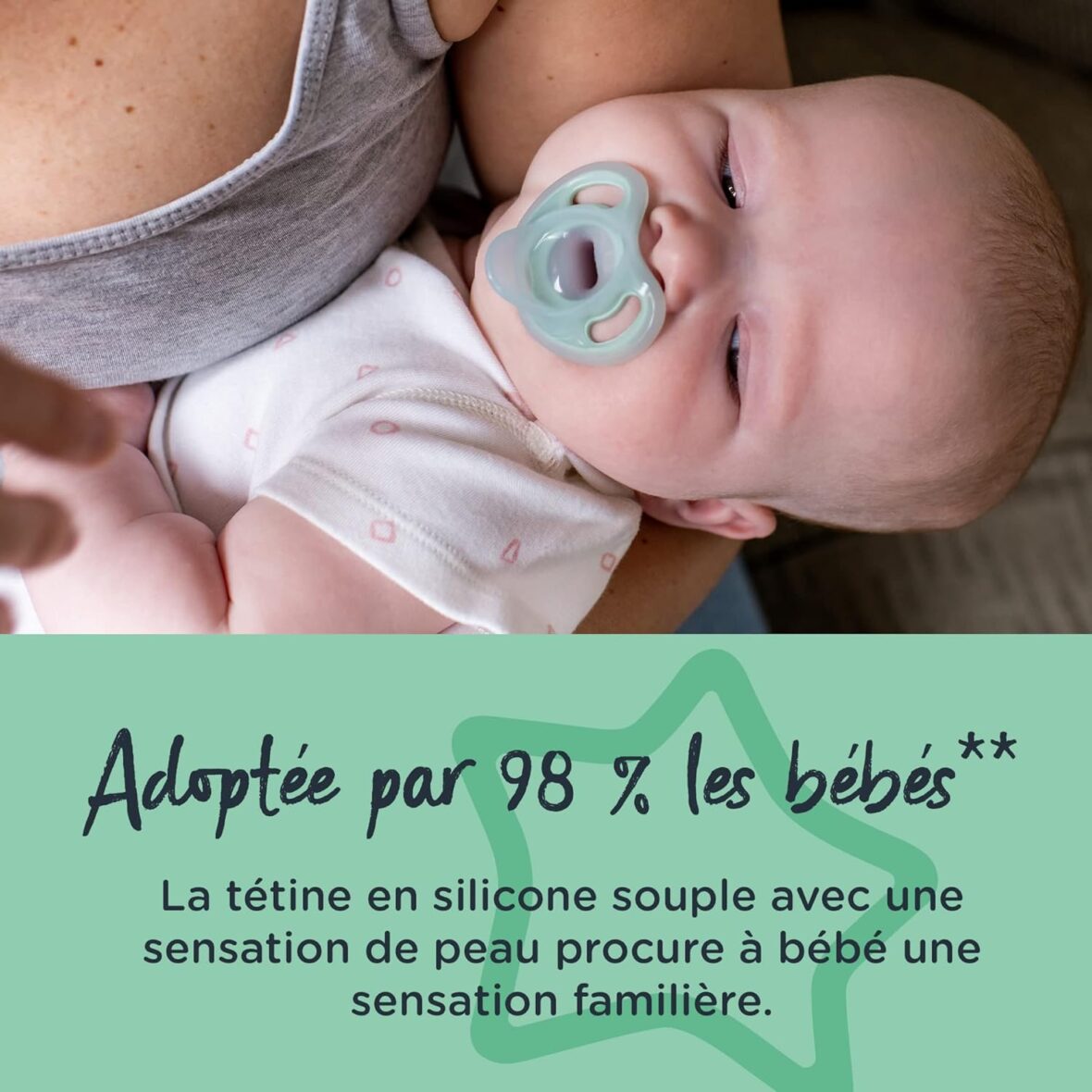 Bebemaman Tommee Tippee Lot de 2 sucettes ultralight 6-18mois 2