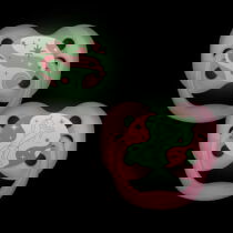 Dr.Brown’s Lot de 2 sucettes Symétriques Advantage Glow Rose/Blanc 0-6mois