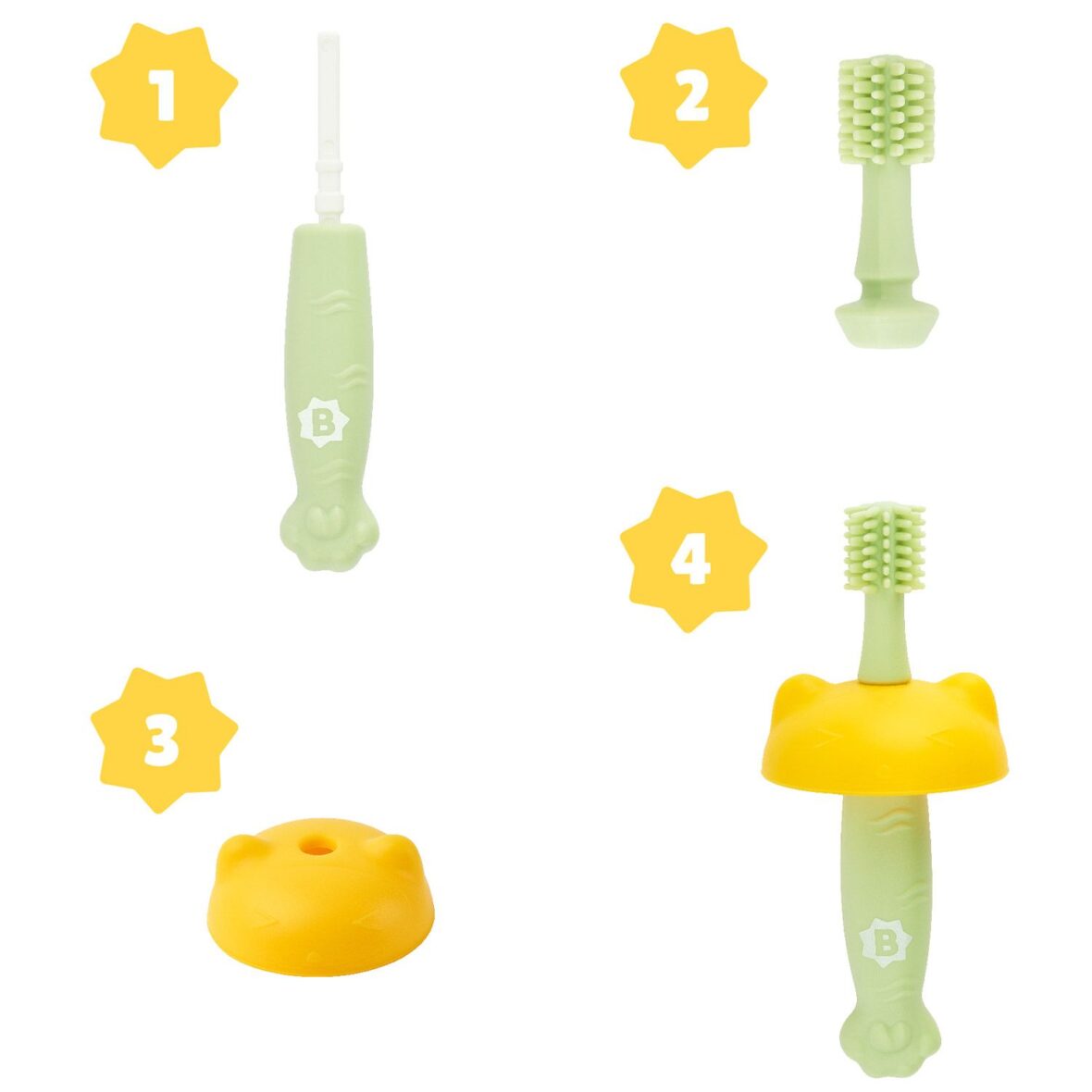 Bebemaman Badabulle Brosse à Dents Evolutive en Silicone 4