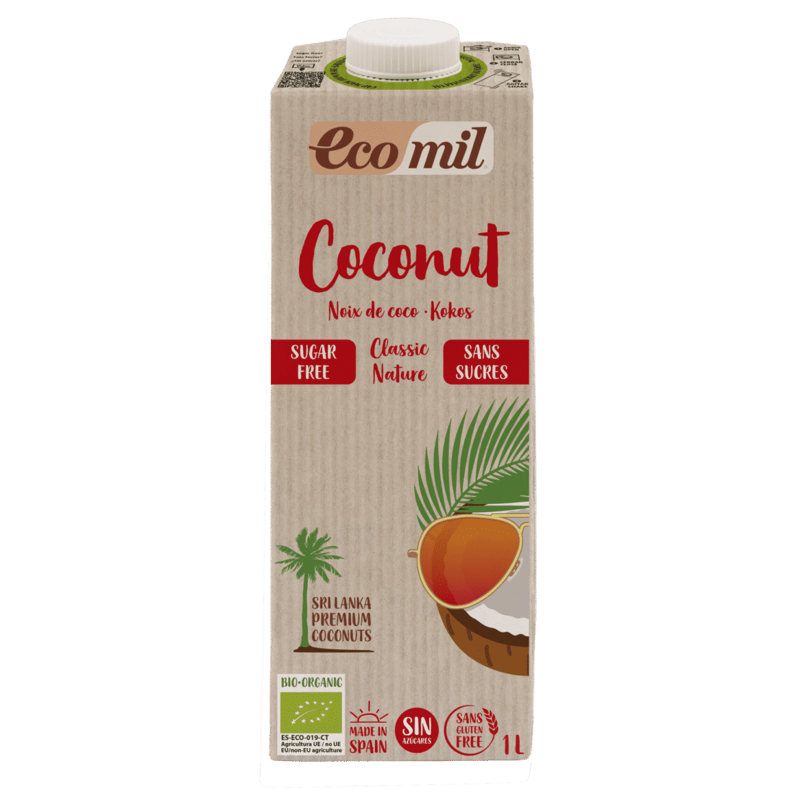 Ecomil Boisson à la Noix de Coco Classique Nature Bio 1L