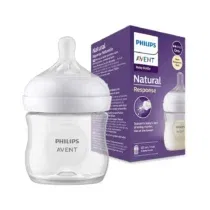 Découvrez le biberon Philips Avent Natural Réponse 125ml, conçu pour une transition naturelle entre sein et biberon. Système anti-colique, tétine ergonomique et sans BPA. Livraison rapide au Maroc.