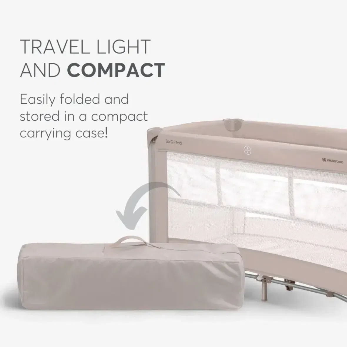 Bebemaman Kikkaboo Lit parapluie So Gifted Beige 2 niveaux 1