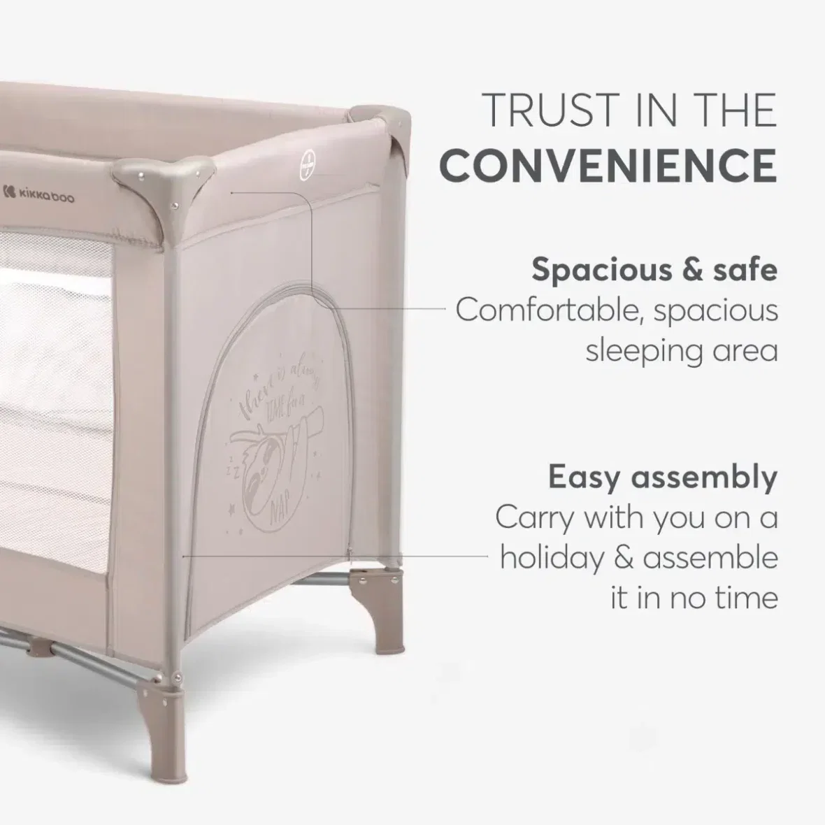 Bebemaman Kikkaboo Lit parapluie So Gifted Beige 2 niveaux 3