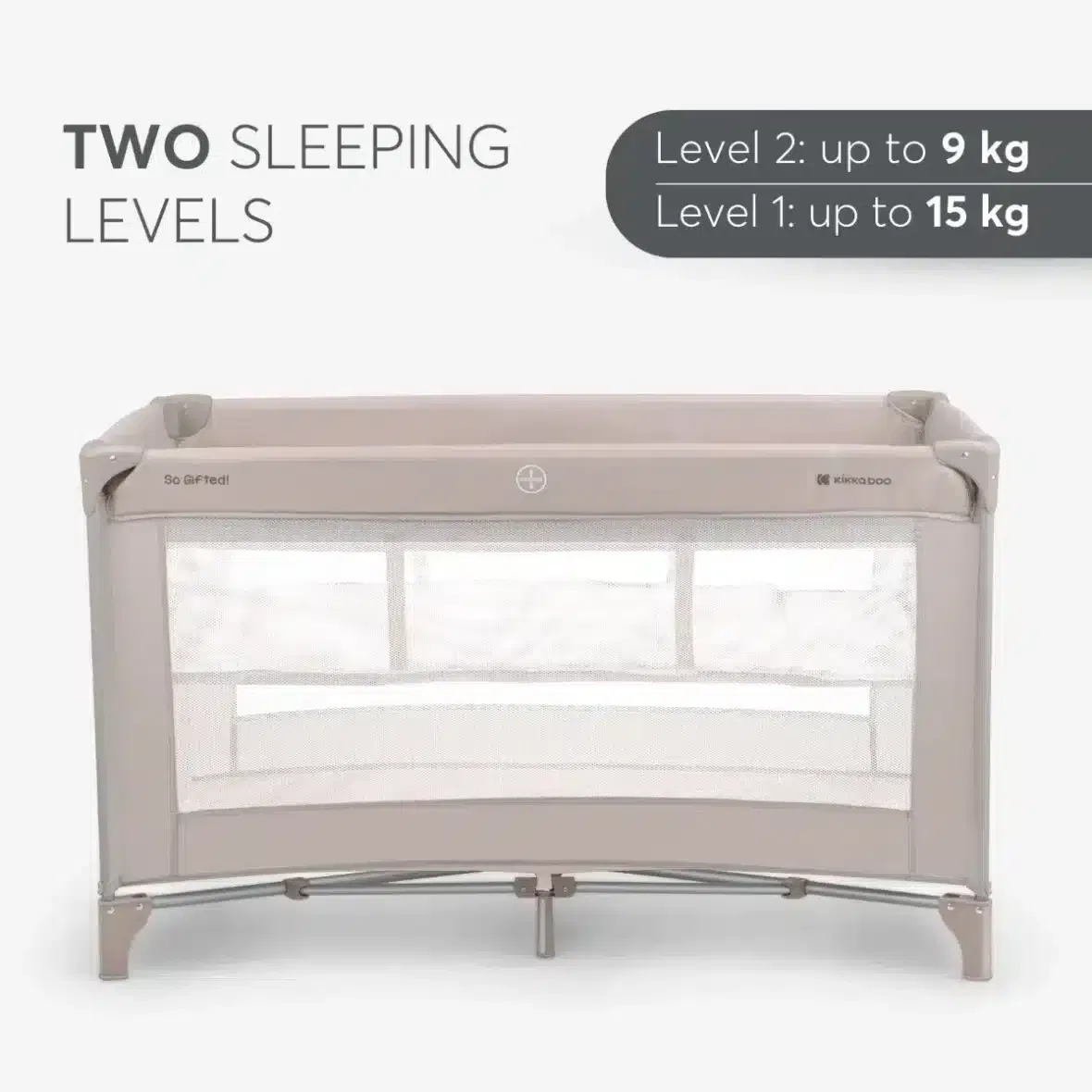 Bebemaman Kikkaboo Lit parapluie So Gifted Beige 2 niveaux 5