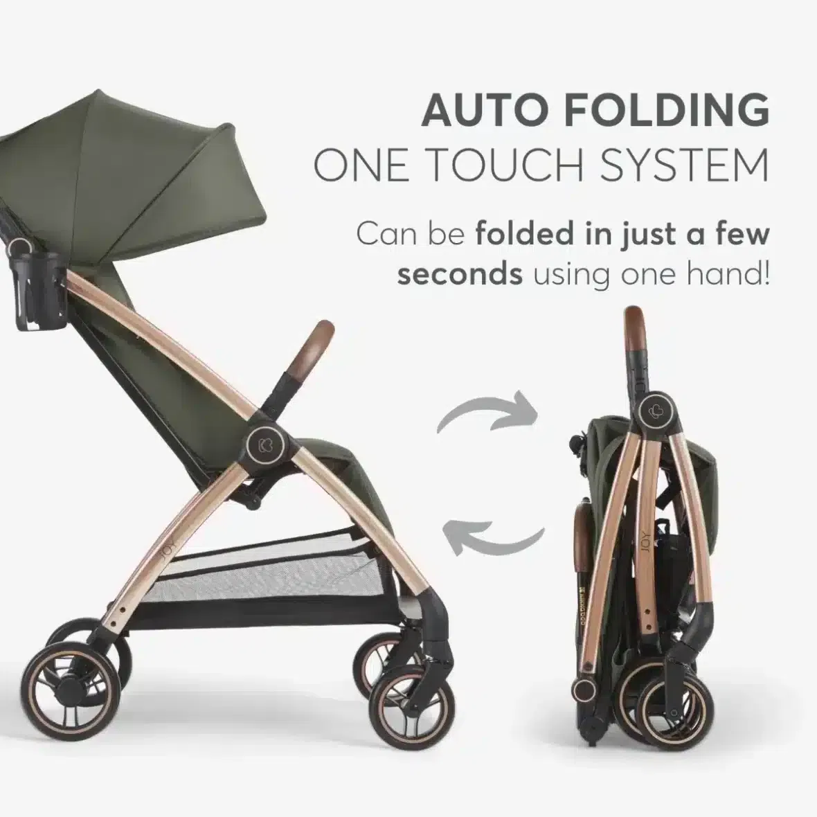 Bebemaman Kikkaboo Poussette Joy Vert Militaire 2