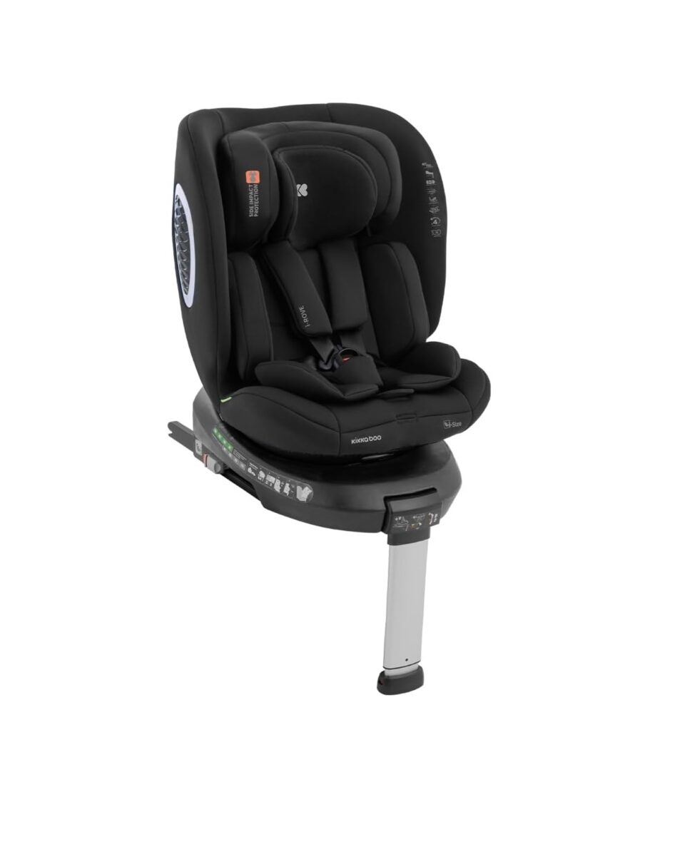 Kikkaboo Siège Auto I-Rove 40-150 cm I-Size Isofix Rotatif à 360° Noir