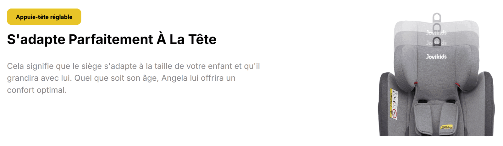 Jovikids Siège auto pivotant à 360° Angela 40-150 cm