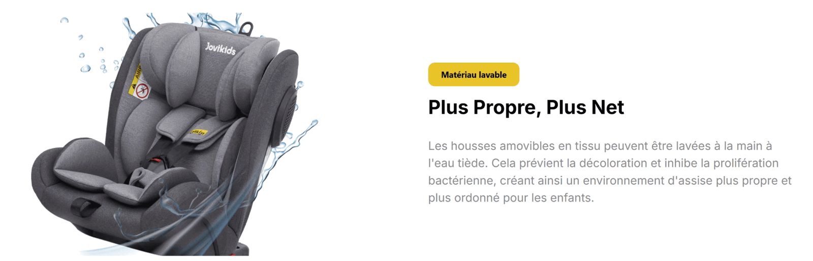 Jovikids Siège auto pivotant à 360° Angela 40-150 cm