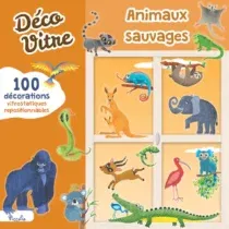 Apportez une touche sauvage à vos fenêtres avec Déco Vitre - Animaux Sauvages : 100 stickers vitrostatiques repositionnables pour enfants. Disponible sur Bebemaman.ma !