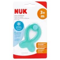 NUK Extra Cool Poisson : anneau de dentition réfrigérant dès 3 mois, à effet prolongé pour soulager les gencives. Forme ludique et massage multi-textures.
