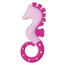 Nuk Anneau de Dentition Hippocampe Rose pour un soulagement immédiat. Sans BPA, facile à tenir, design ludique pour apaiser les premières dents.
