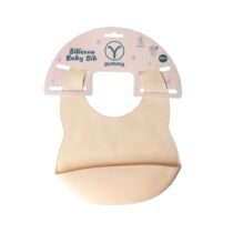 Yummy Bavoir en Silicone avec Poche 4m+ Crème prix Maroc | Bebemaman.ma