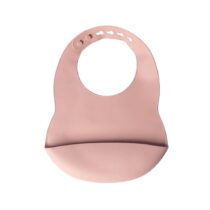 Yummy Bavoir en Silicone avec Poche 4m+ Rose Poudre prix Maroc | Bebemaman.ma