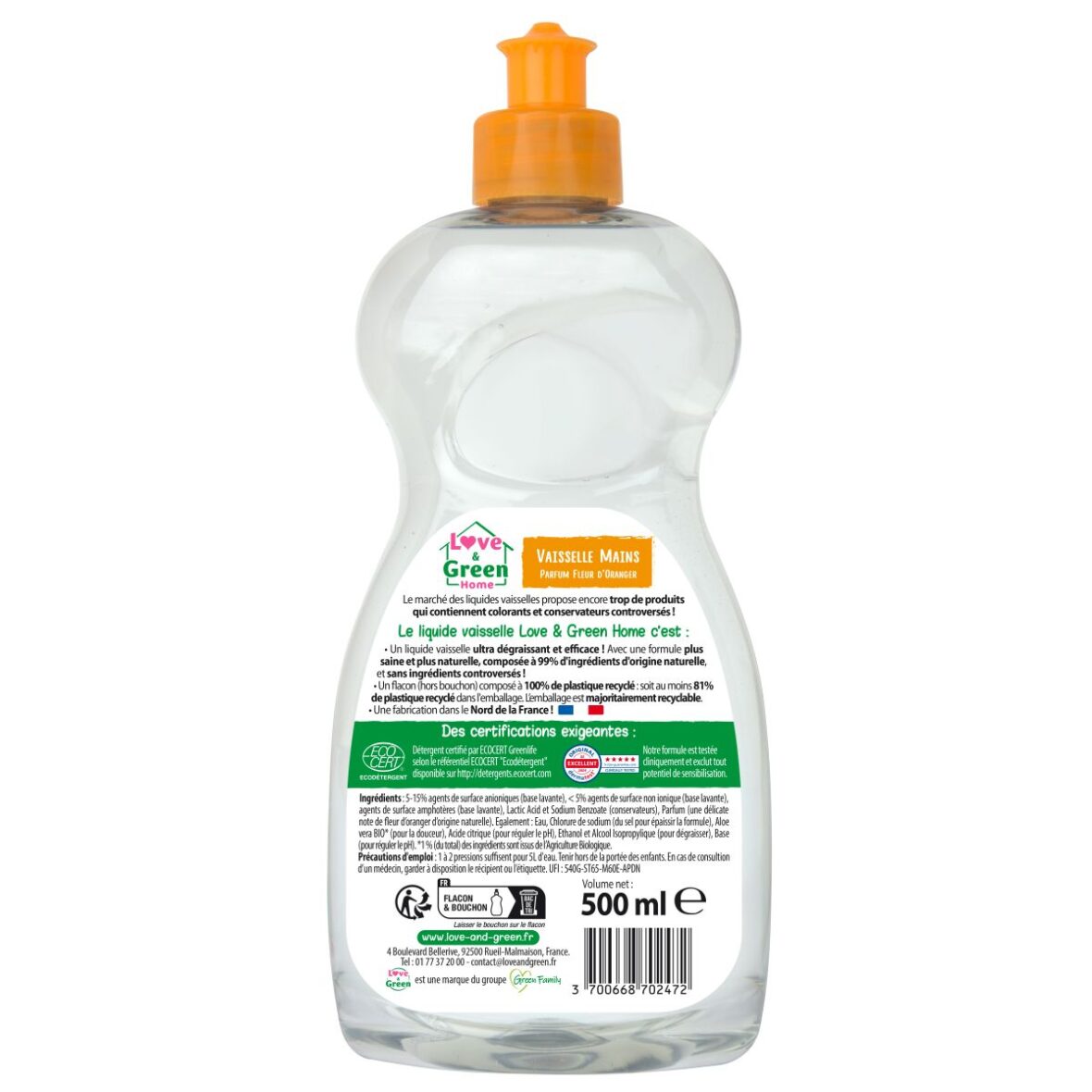 love-and-green-liquide-vaisselle-mains-parfum-fleur-d-oranger-500ml-2-bebemaman.ma