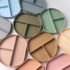 Yummy Assiette en Silicone Multi-Compartiments avec Ventouse - Rose Pastel prix Maroc | Bebemaman.ma