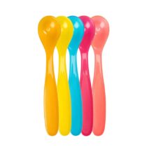 Offrez des repas confortables à votre bébé avec les cuillères souples 2e âge Badabulle. Un lot de 5 cuillères en silicone doux, parfait dès 6 mois.