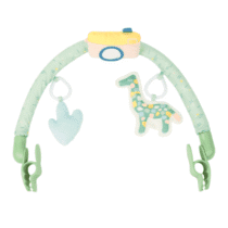 Badabulle Arche de Jeux Universelle : 3 jouets sensoriels amovibles, clips rotatifs 360°, s’adapte à tous les supports. Stimule la motricité de bébé.