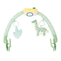 Badabulle Arche de Jeux Universelle : 3 jouets sensoriels amovibles, clips rotatifs 360°, s’adapte à tous les supports. Stimule la motricité de bébé.