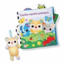 Stimulez les sens de bébé avec VTech Grand Livre Toudoux – Livre Tissu Musical Bébé avec Ourson Interactif musical, chansons, matières à toucher. Dès 3 mois.