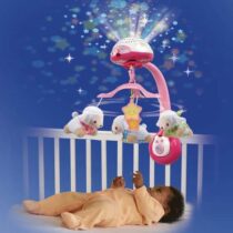 Découvrez le VTech Lumi'Mobile Compte-Moutons Rose : mobile musical 3-en-1 avec projection lumineuse et télécommande. Apaise bébé avec 40 mélodies et 4 chansons.