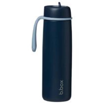 BBox Gourde Isotherme Midnight 690ml : inox double paroi, bouchon rabattable, grande capacité pour enfants et ados. En stock sur Bebemaman.ma.