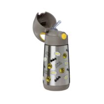 BBox Gourde Isotherme Batman 350ml : bouteille inox pour enfants, anti-fuite avec paille, design DC Comics. Garde chaud 6h et froid 8h.