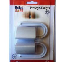 Évitez les accidents domestiques avec le protège-doigts porte Bébé Safe. Facile à installer, compatible avec la plupart des portes, lot de 2 en mousse souple.