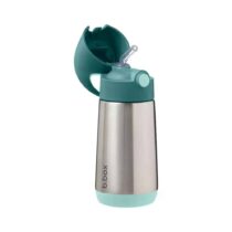 BBox Gourde Isotherme 350ml – Emerald Forest : inox double paroi, paille intégrée et design émeraude pour bébé dès 12 mois. En vente sur Bebemaman.ma !