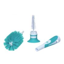 Assurez un nettoyage optimal des biberons et tétines avec le goupillon 2 en 1 Bébé Confort. Brosse souple, mini-brosse intégrée et ventouse pour une hygiène parfaite.