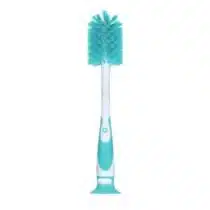 Assurez un nettoyage optimal des biberons et tétines avec le goupillon 2 en 1 Bébé Confort. Brosse souple, mini-brosse intégrée et ventouse pour une hygiène parfaite.