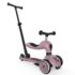 Découvrez la trottinette évolutive Scoot & Ride Highwaykick 1 Push & Go en wildberry : 2-en-1 avec barre de poussée parentale, idéale pour les enfants de 1 à 5 ans.