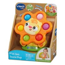 Offrez à bébé un jouet d’éveil interactif avec le P’tit Lion Tourni’Pop VTech. Sons, lumières et mouvements pour stimuler les sens dès 6 mois.